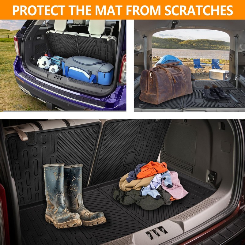 HUYINPJ Cargo Mat Compatible with 2020-2025 Ford Explorer Cargo Liner