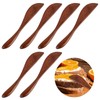 TIESOME 6Pcs 5.9 Inch Wooden Butter Knife, Jam Spreader, Natural