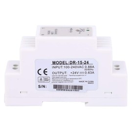 01 02 015 Switching Power Supply, DIN Rail Power Supply 24v Control Cabinet Industrial Control Equipment Compact Performance Compact