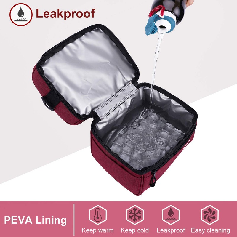 MIER Insulated Lunch Box Insulated Cool Tote Bag Lunch Kit