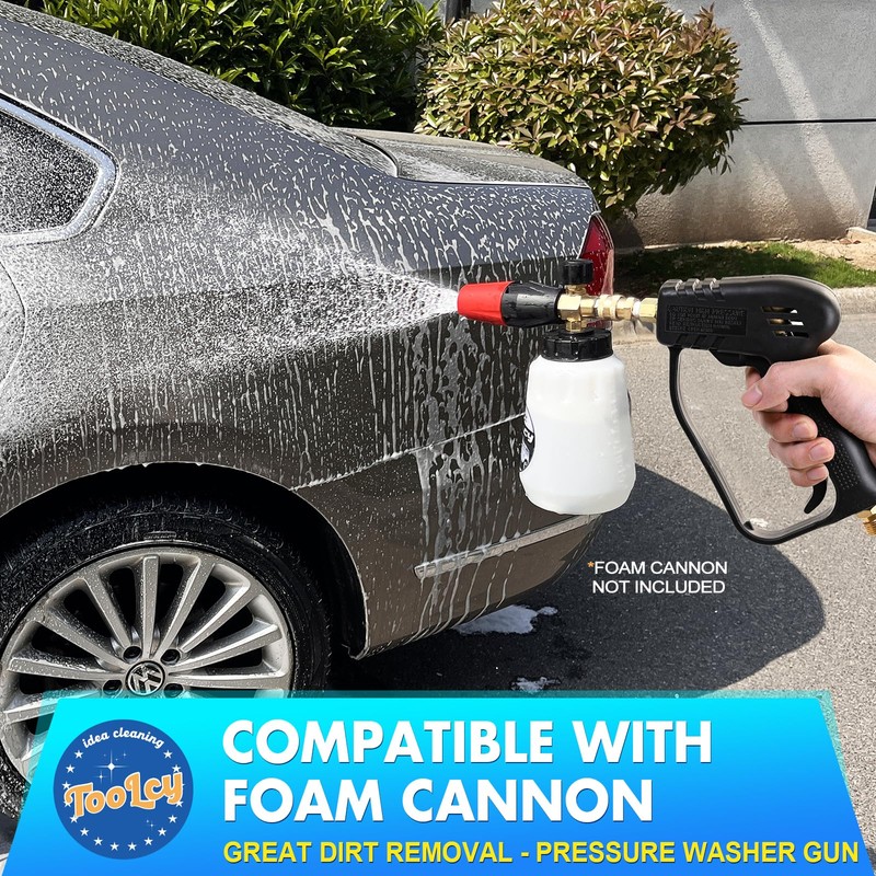TOOLCY Short Pressure Washer Gun with 5 Nozzle Tips, 4000