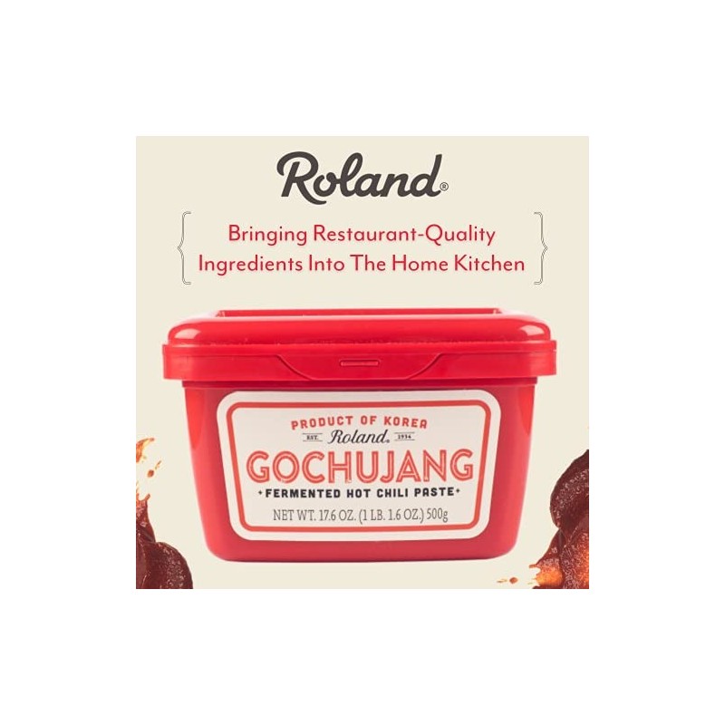 Roland Foods Gochujang, Korean Fermented Hot Chili Paste, 17.6 Oz