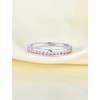 YL Created Pink Tourmaline Engagement Promise Ring for Women, Solid