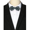 [Elerevyo] Men's Pre-tied Bow Tie Diamond Pointed Solid Bowtie for