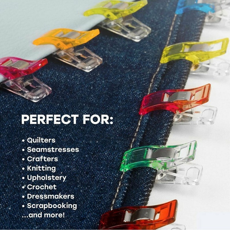 100PCS Multipurpose Sewing Clips – Fabric Clips for Sewing &