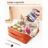 Large Capacity Travel Cosmetic Bag for Women,Portable Makeup Bag,Open Flat