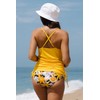 Beachsissi Women's Tummy Control Drawstring Side Two Piece Swimsuits Floral