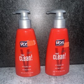 V05 2 Lot Vo5 Real Clean! Styling Gel, Extra Hold 5oz Each