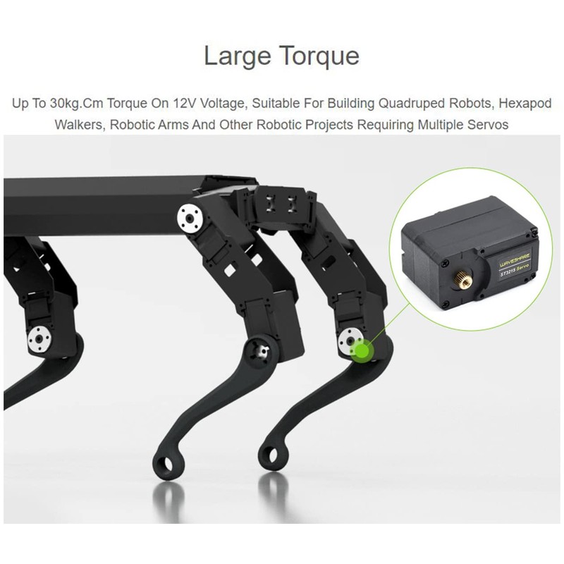 Waveshare 30KG High Torque Serial Bus Servo Motor, 360 Programmable
