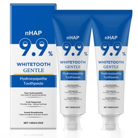 2 Stück Hydroxylapatit Zahnpasta Hydroxyapatite Toothpaste, Zahnpasta Hydroxylapatit Ohne Fluorid, Milder Minzgeschmack, Repariert den Zahnschmelz, Erhält die Mundgesundheit