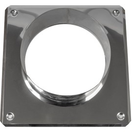 Vent Systems 6" Inch Stainless Steel Chimney Top Plate - Base Mount for Flue Cap or Cowl - Square to Round Roof Cover Flange - Steel Plate Cover for Chimneys