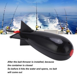 Carp Bait, Bait Thrower Carp Feeder Large Bomb Float Lure Bait Holder Fishing Feeder Nesting Tool, Bomb Float Lure Bait (Black)