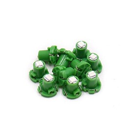 sourcing map 10 Pcs T4.2 3014 2 Green LED Gauge Light Lamp for Car Interior