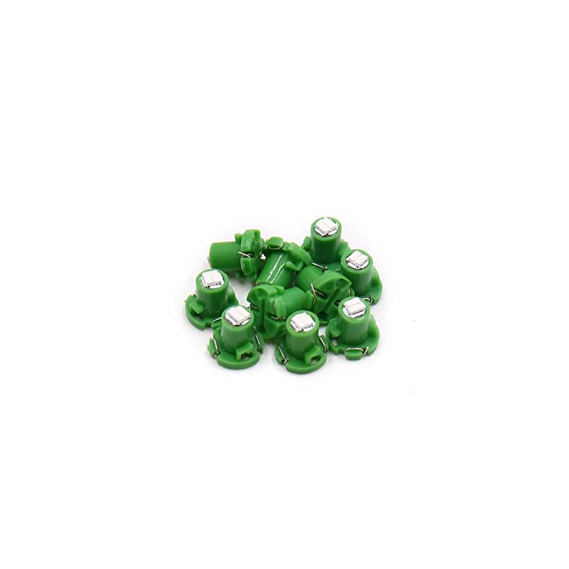 sourcing map 10 Pcs T4.2 3014 2 Green LED Gauge