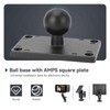 1 Inch Ball Mount Universal Aluminum Alloy AMPS Square Plate