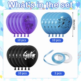 Video Game BirthDAY DecoratioNS for Girls Boys- 32pcs Game BirthDaY BallOons DecorationS, Latex Balloons for Kids, Happy BirthDay Gaming Balloons, Party BalloonS Supplies for Happy BirthDay Decoration