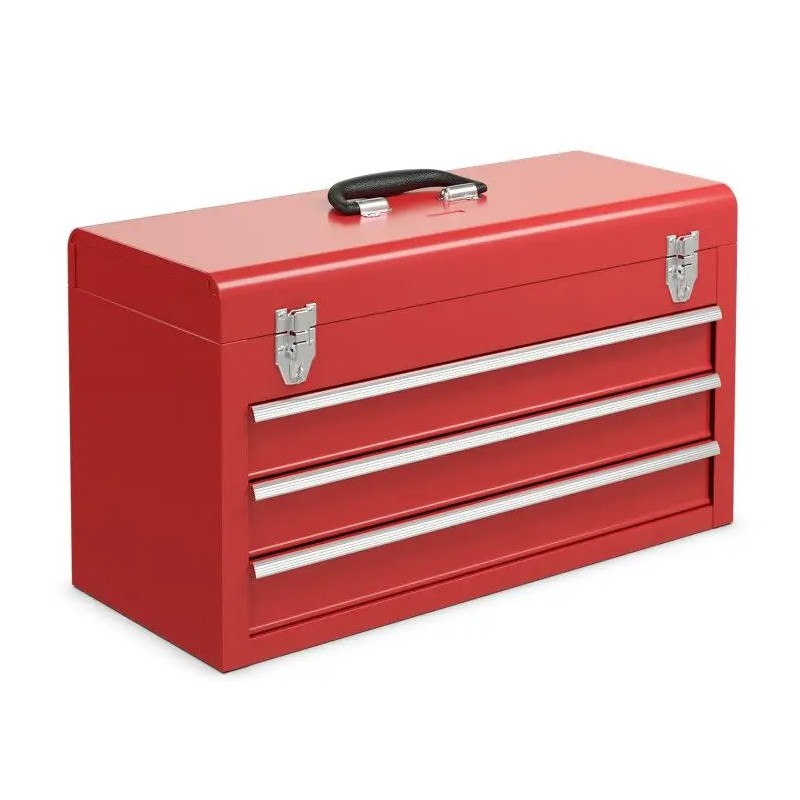 Portable 3-Drawer Garage Mechanic Tool Cabinet Boxcolor: Red Color