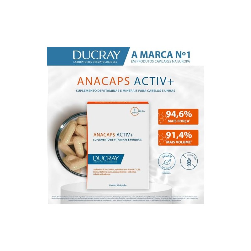 Ducray Anacaps Activ+, 30 ct.
