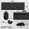 BKA BYA Wireless Keyboard and Mouse Combo,Full Size Quiet Keyboard