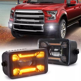 CHUSYYRAY LED Fog Lights for 2015-2020 Ford F150 2017-2018 Ford F250 Super Duty with DRL