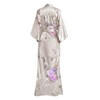 KIM+ONO Satin Kimono Robe Long - Chrysanthemum & Crane -