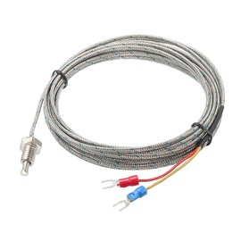 MECCANIXITY Temperature Sensor M8 Screw Temperature Probes Thermocouple J Type 10ft 0 to 750°C(32 to 1382°F)