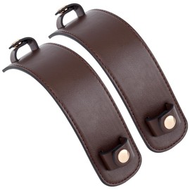 Beebeecraft 2 Sets PU Leather Shoulder Strap Pads Replacement Cushion Strap Covers Protector Pressure Relief Bag Handle Wrap for Shoulder Shopping Bags Tote Handbag Camera Travel Coconut Brown
