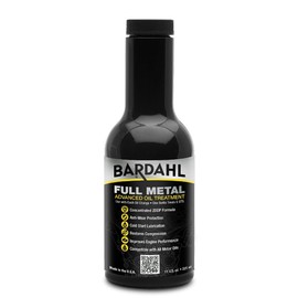 Bardahl 1560 Full Metal Motor Oil Additive - Car Engine Protection Treatment - ZDDP Formula with C60 Fullerenes Nano Anti-Wear Anti-Friction Formula to Protect & Lower Temperature - 12 fl oz (1 Pack)