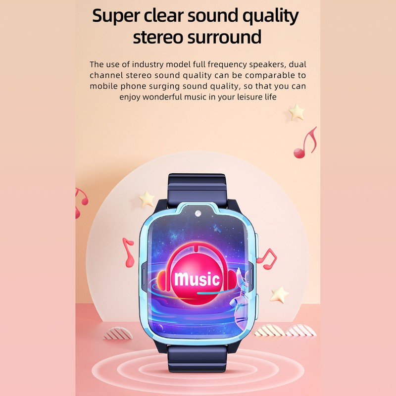 Kids Smart Watch Waterproof Voice Call Large Screen Sports Smartwatch