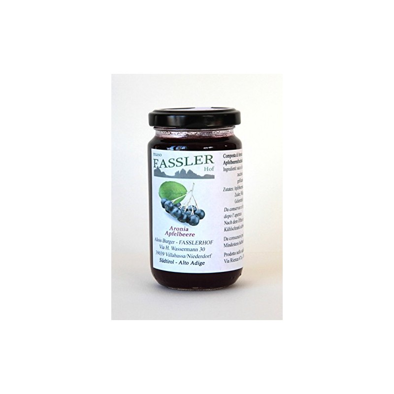Black Chokeberry Fruit Spread 220 gr. - Fassler Hof