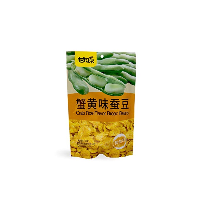 Crab Roe Bean 138g （pack of 5) 甘源 蟹黄蚕豆瓣138g (5包）