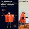 PREPARED4X P4X Emergency Poncho Mylar Survival Blanket - Color: Orange