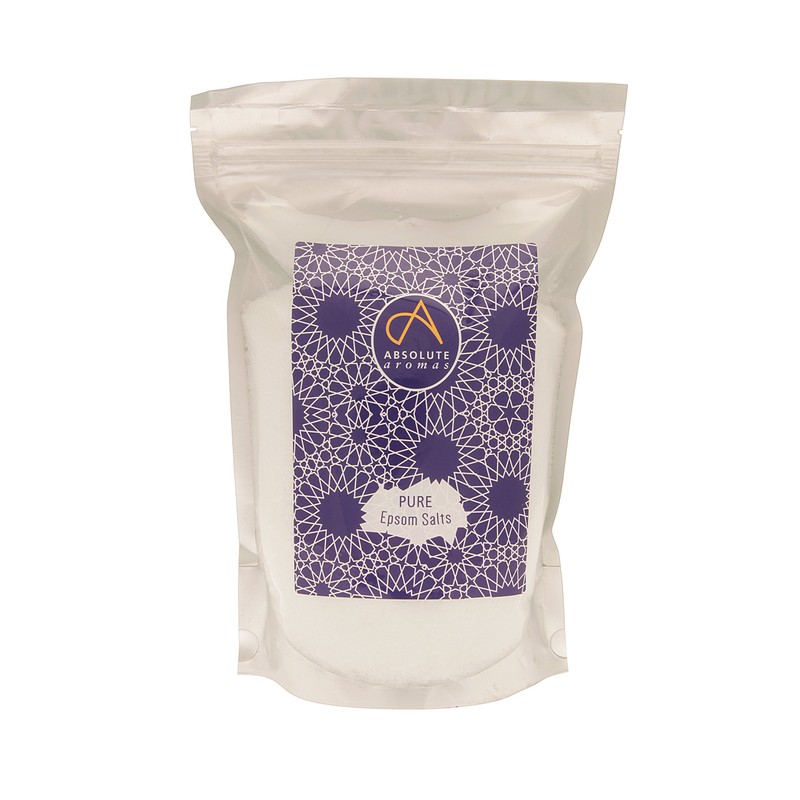 Absolute Aromas, Epsom Bath Salt, White, Unscented, 1kg