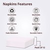 CHARKHAH White Cloth Napkins Set of 12 Soft Blend Thick