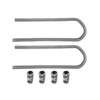 BLACKHORSE-RACING 44" Silver Chrome Flexible Stainless Steel Heated Hose Kit