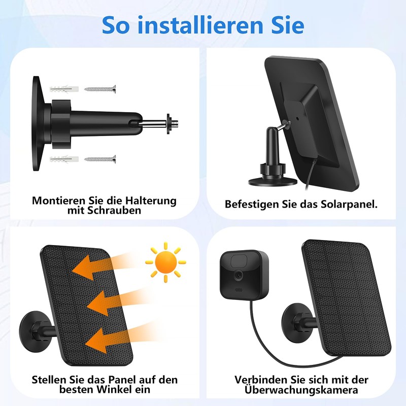 2 Pack 4W Solar Panel for Blink, Blink Solar Panel