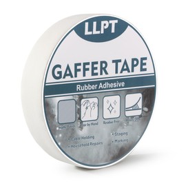 LLPT Gaffers Tape Professional Grade White 25 mm x 15 m Matte Non Reflective Easy Tear Residue Free Heavy Duty Gaffing Tape for Cords Photography (PGT25WT)