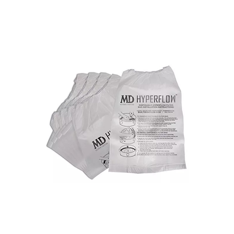 MD 5-Pack HyperFlow Paper Bags 8-gallon …