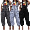 Lachmose Womens Overalls Denim Loose Straight Leg Jeans Overall Regular