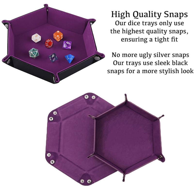 Dice Plate, Leather Dice Plate, Foldable Hexagon, Folding Dice Tray,