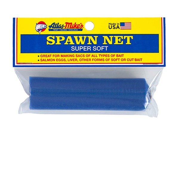 Atlas Mike's Spawn Net 3" X 3" Squares 55039, 1.5 oz, Blue