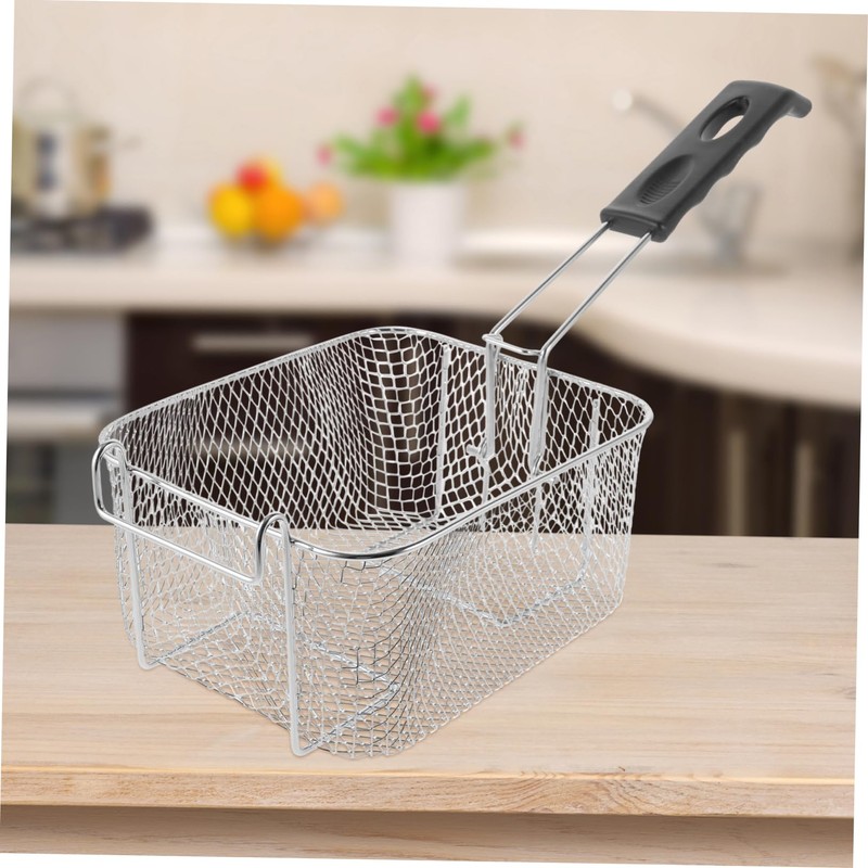 Alipis Stainless Steel Deep Fry Basket Mesh Strainer Frying Screen