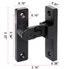 INIRET 90 Degree Flip Latch, Matte Black Zinc Alloy Right