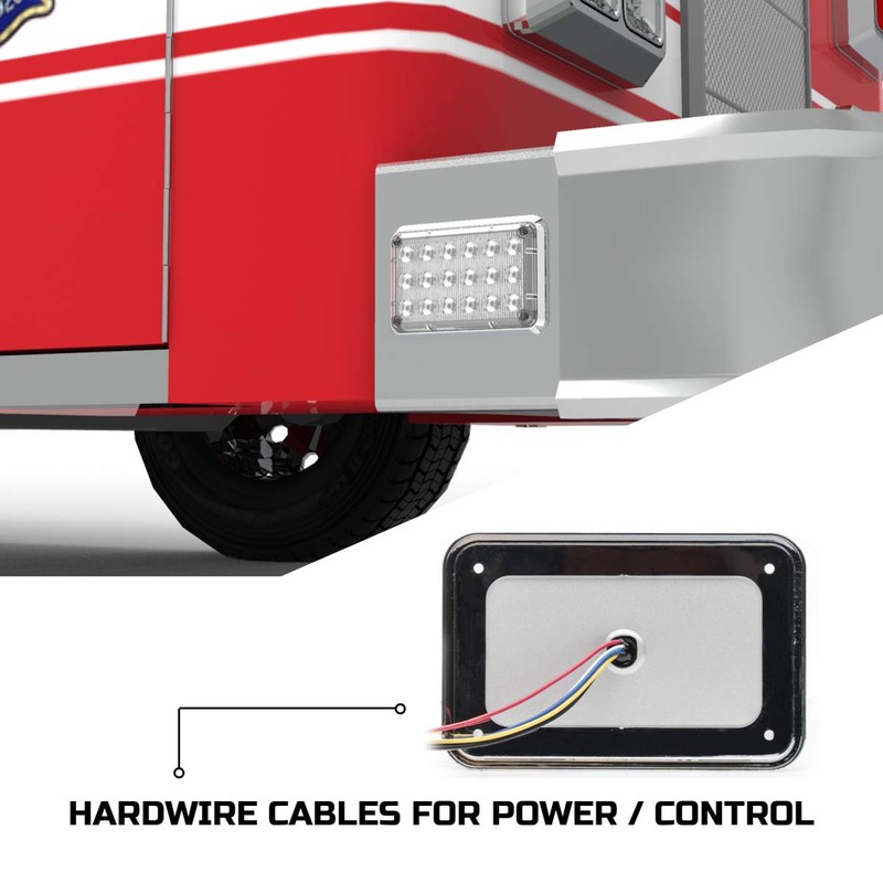 Alpha-Z 6x4 LED Emergency Strobe Light (Red/Blue)