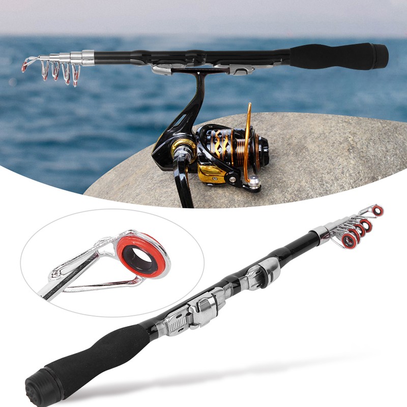 Portable Ultra Short Telescopic Fishing Rod Long Throw Super Hard