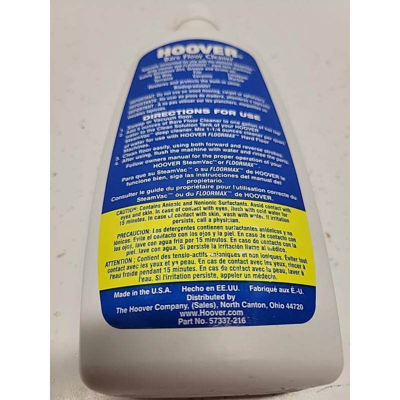 Hoover Steamvac & Floormax Bare Floor Cleaner 16 Oz. NEW