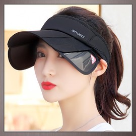 One Limitation CP432 Women's Simple Visor, Hat, Stylish, Running, Sun Brim, Summer, white