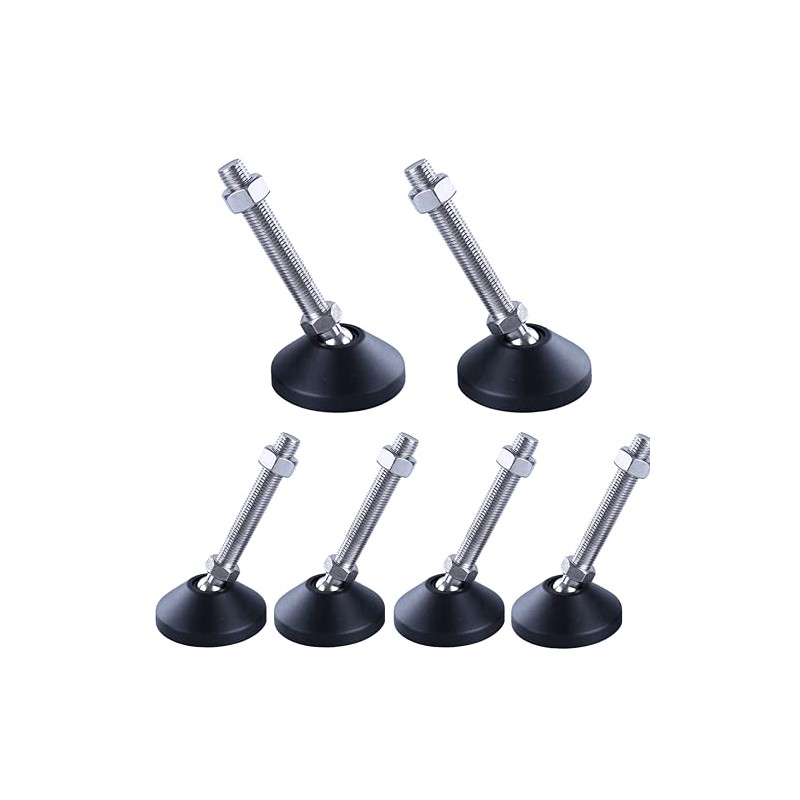 Niveladores de pies giratorios, 6 niveladores de patas M8 ajustables,