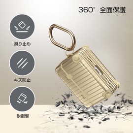 CAGOS for AirPods Pro Case (2022/2019) AirPods Pro Cover, TPU + PC Protective Case, Carrying Design, Separate Type, Stylish, Carabiner Included, Magnetic Lock, Visible LED Light, Wireless Charging