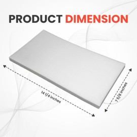 Novel Box White Ring Display 72-Slots Foam 14.25x7.62x0.62 Inches - Ring Storage Foam to Hold Small & Large Rings/Cufflink - Fits in Glass Top Box for Better Display